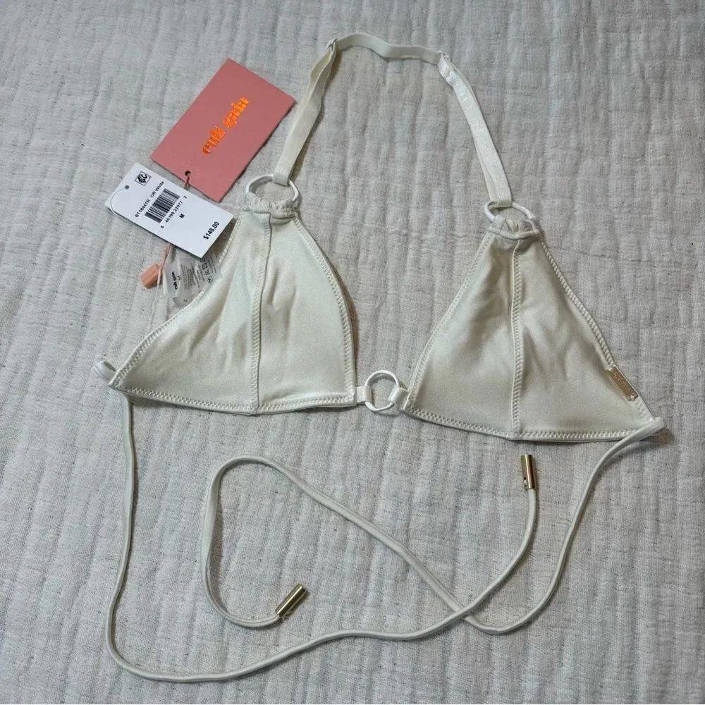 Cult Gaia Women's Misha Bikini Swim Top Size Medium, Off White, New With Tags!